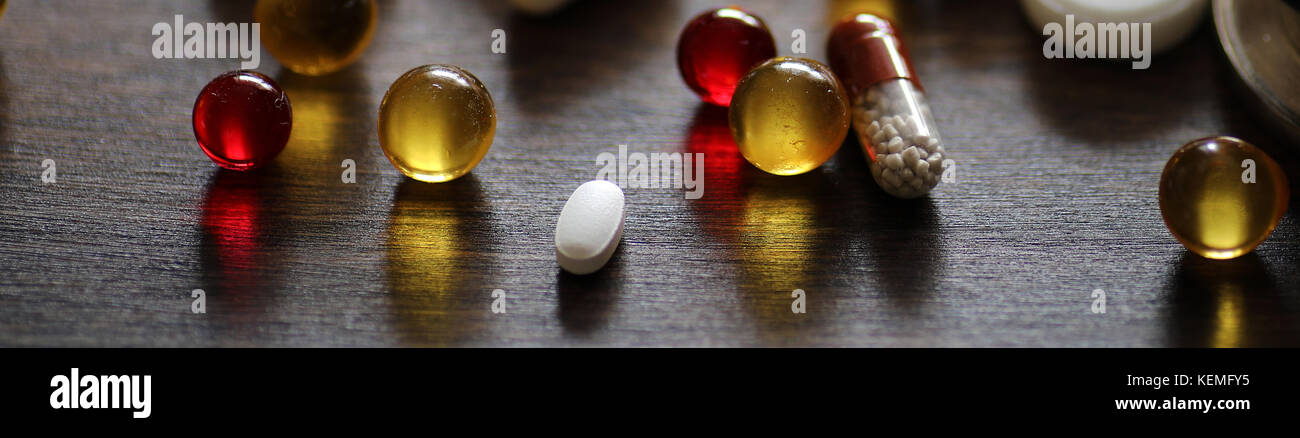 Background with medications and tablets Stock Photo - Alamy