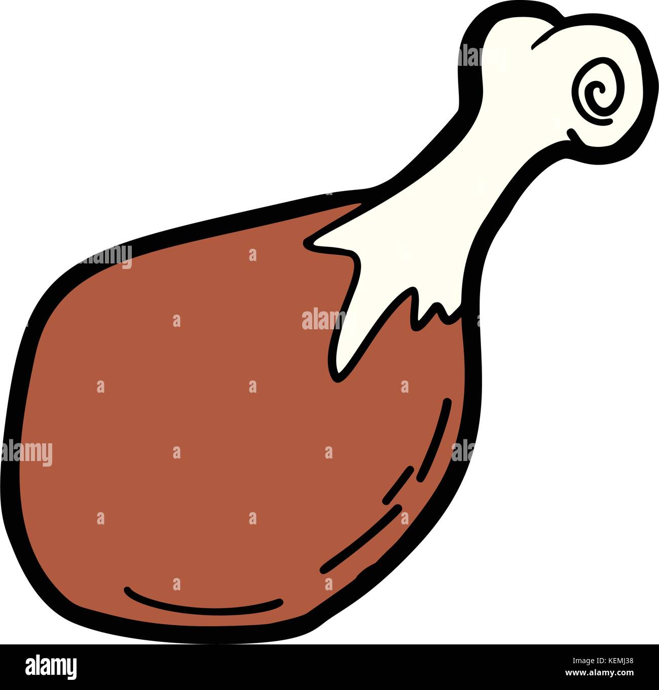 ham leg, meat product, pork or beef Stock Vector