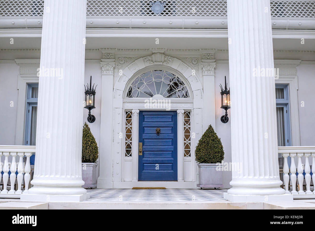 Greek revival style house in Charleston, South Carolina Stock Photo