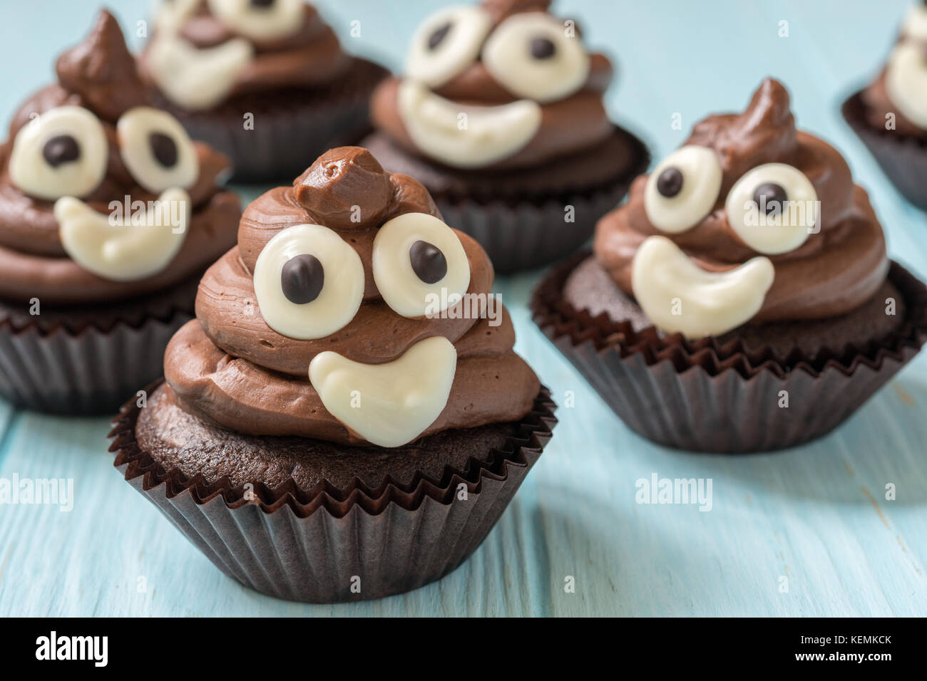 Funny poop emoji chocolate cupcakes. Cute food dessert Stock Photo - Alamy Funny poop emoji chocolate cupcakes. Cute food dessert Stock Photo - Alamy