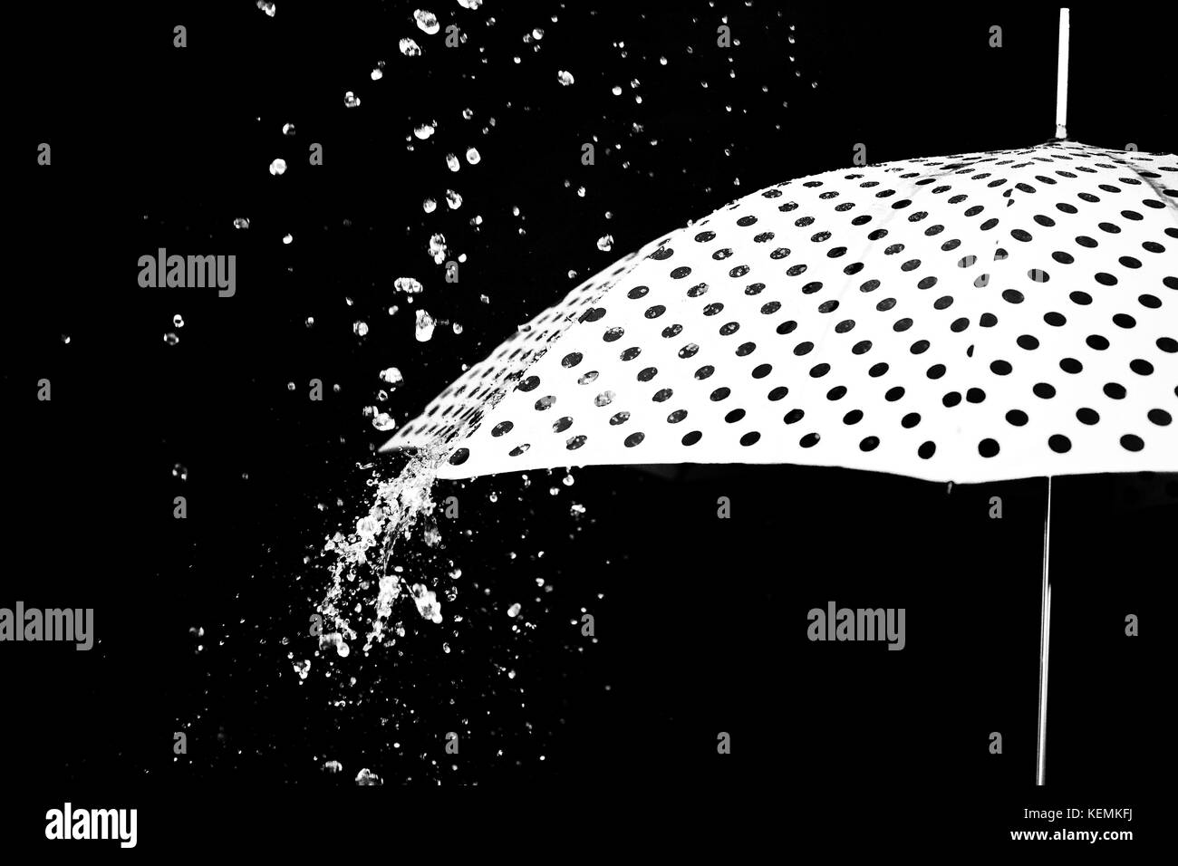 Umbrella Rain Black and White Stock Photos & Images - Alamy