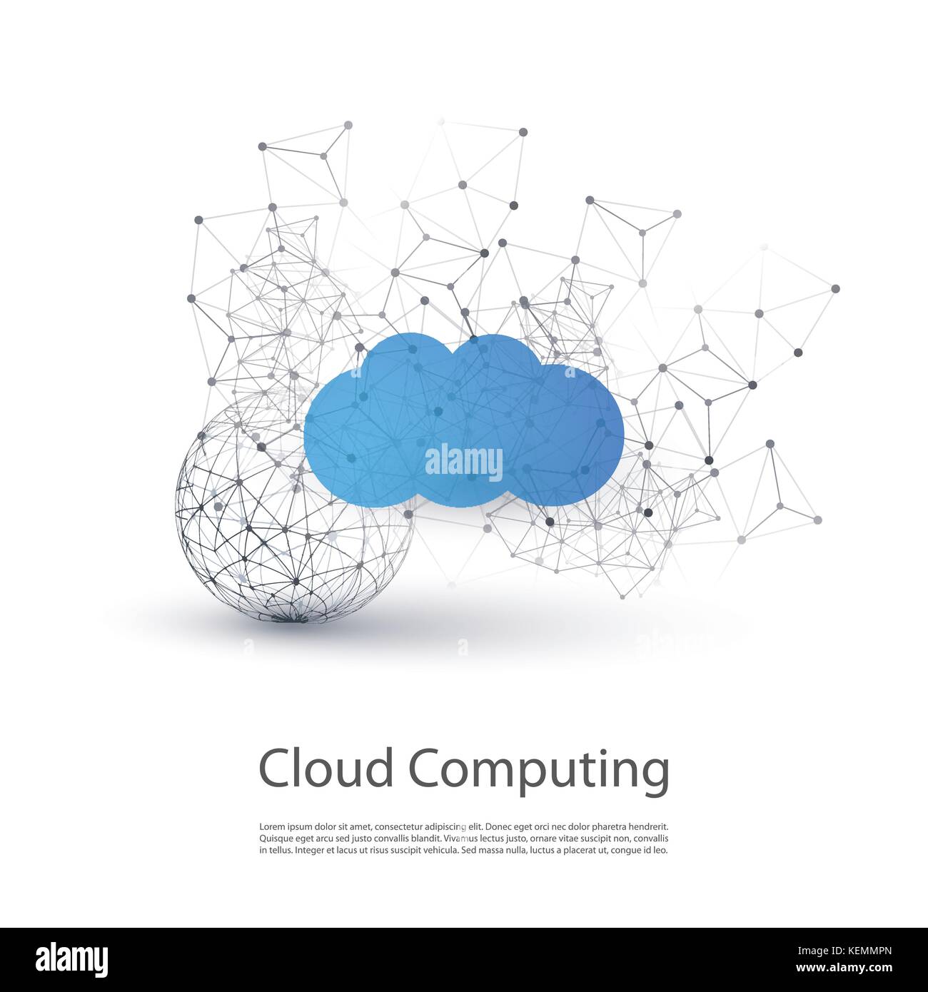 Cloud Computing Design Concept - Digital Network Connections ...
