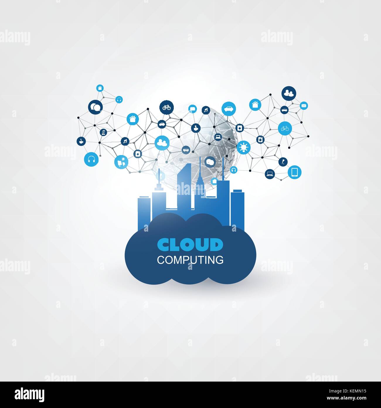 Cloud Computing and Smart City Design Concept - Digital Network ...