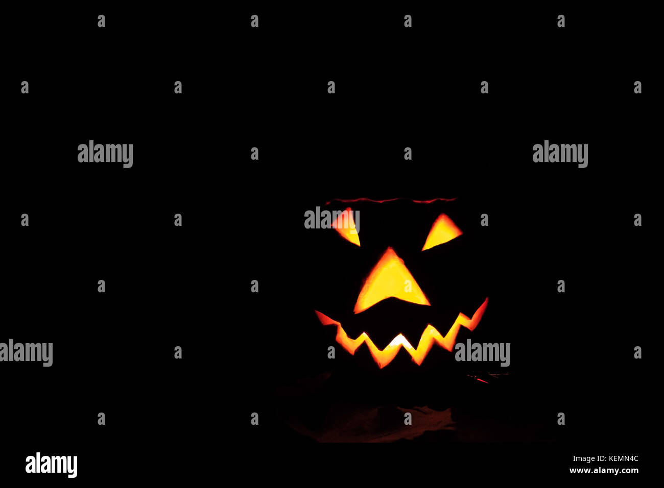 Halloween pumpkin head jack lantern with scary evil faces spooky ...