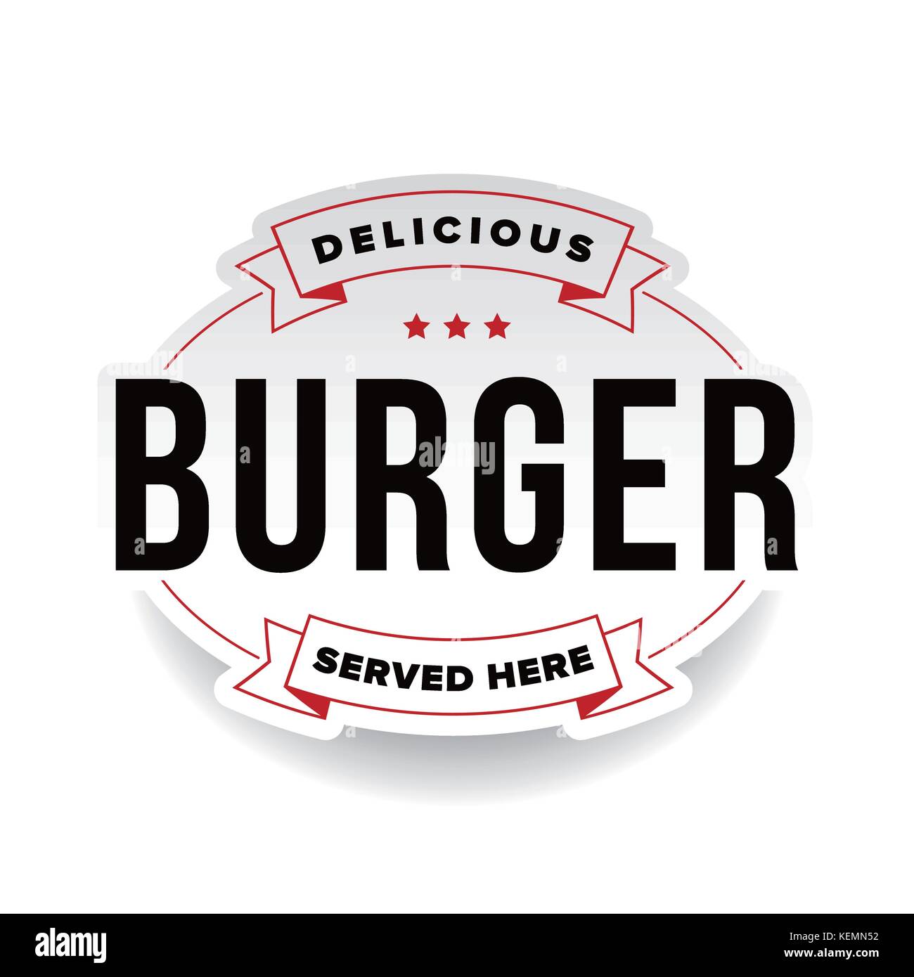 Burger vintage logo stamp Stock Vector