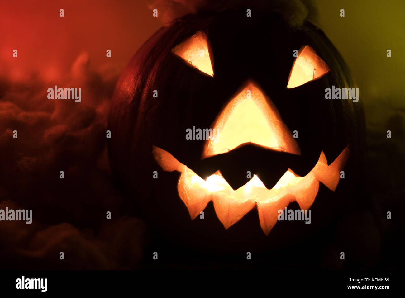 Halloween pumpkin head jack lantern with scary evil faces spooky ...