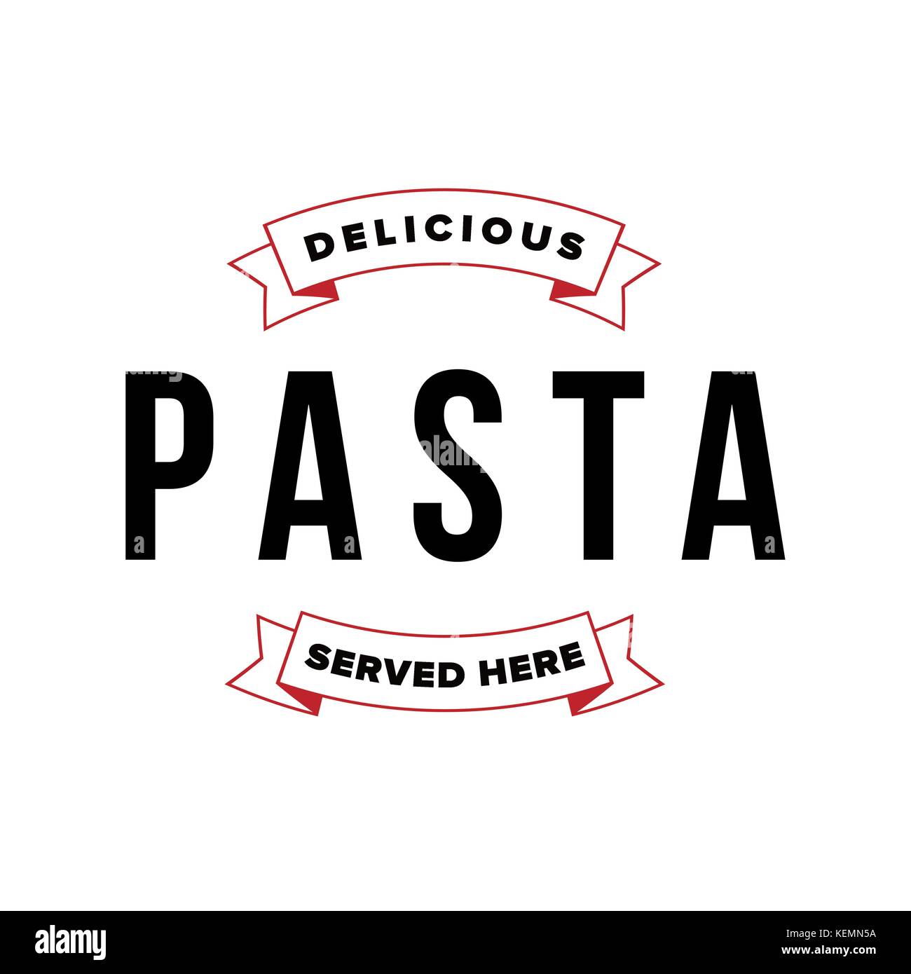 Pasta vintage logo stamp Stock Vector