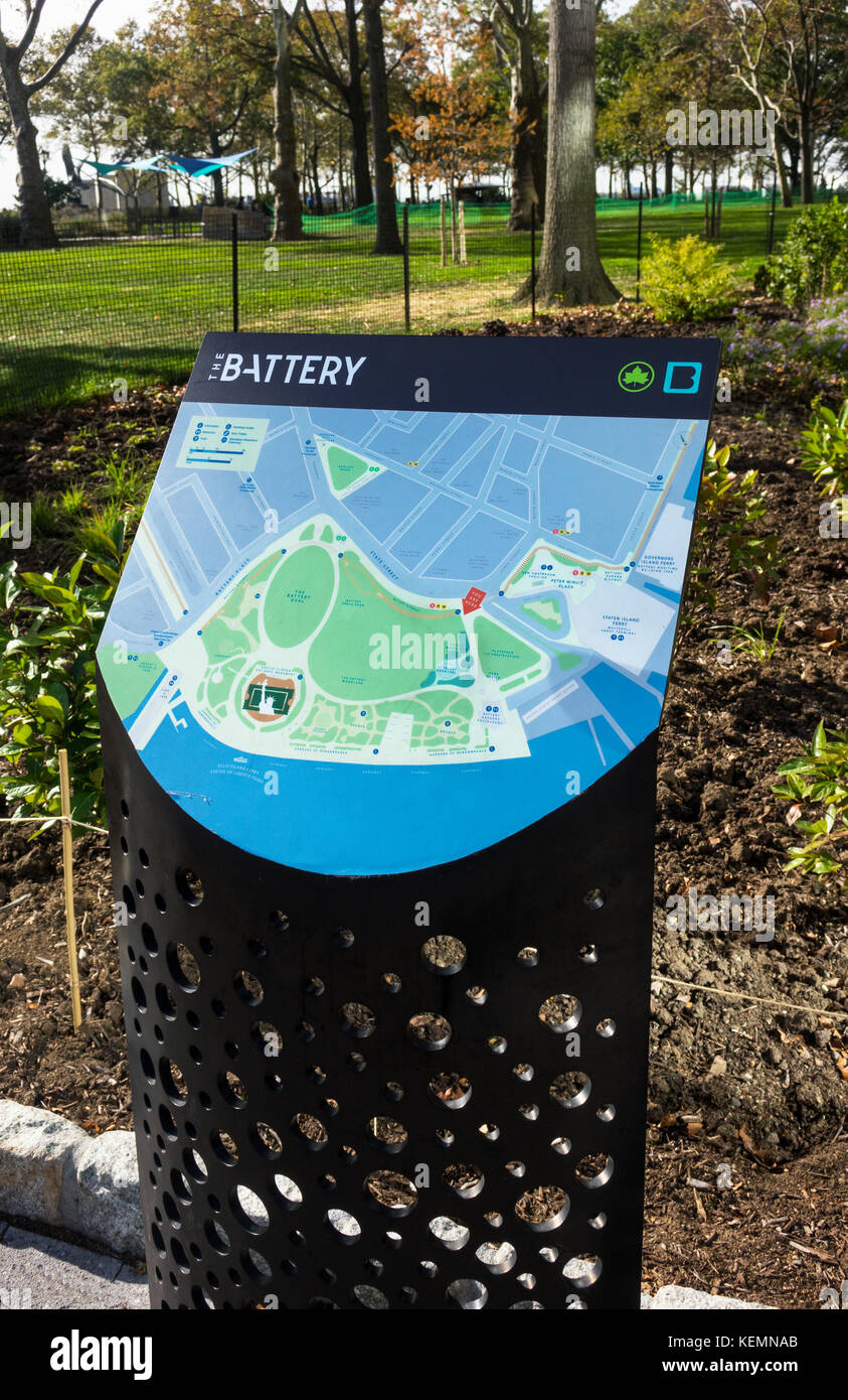 Battery Park map in Battery Park Stock Photo Alamy