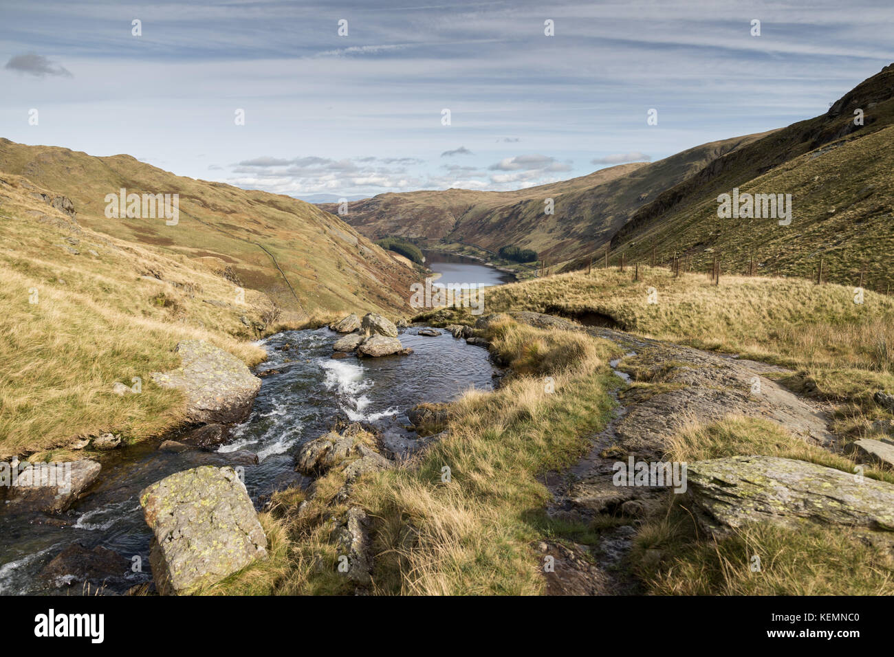 A view of Haweswater in Mardale in the Eden Valley in the Lake District Stock Photo