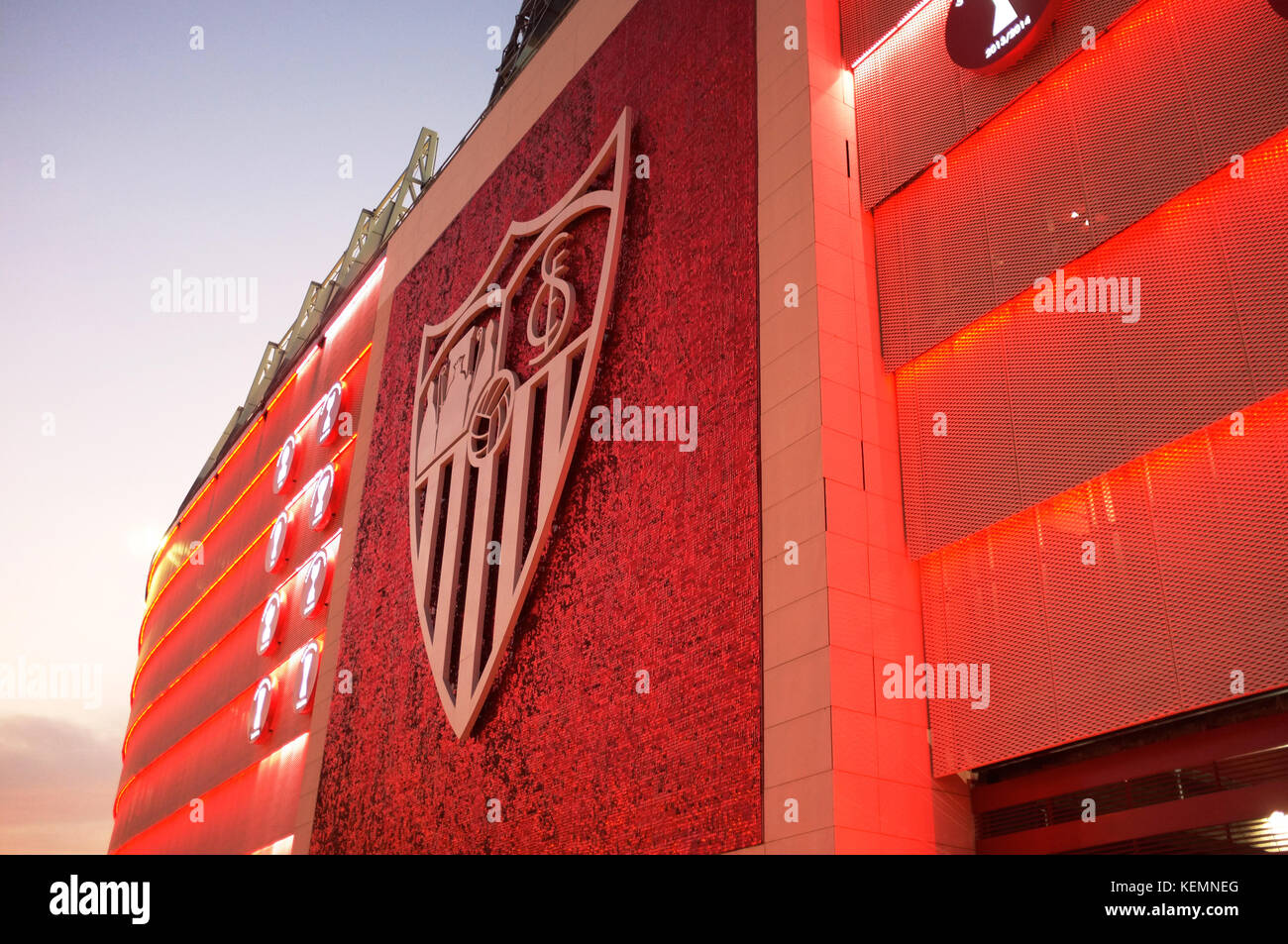 Exterior of the Ramón Sánchez Pizjuán Stadium, Sevilla FC vs Las Palmas, Seville, Andalucia, Spain, September 2017 Stock Photo