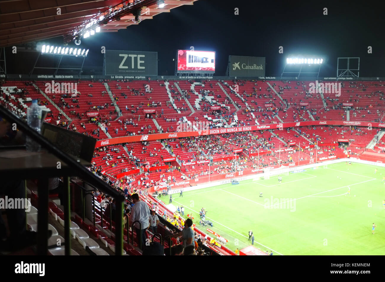 Inside the Ramón Sánchez Pizjuán Stadium, Sevilla FC vs Las Palmas, Seville, Andalucia, Spain, September 2017 Stock Photo