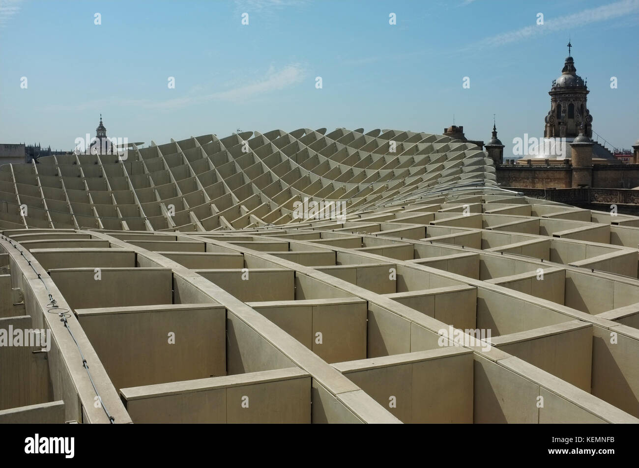 Metropol Parasol (Las Setas de la Encarnación - Incarnation's mushrooms) by Jurgen Mayer, Seville/Sevilla, Andalucia, Spain, September 2017 Stock Photo