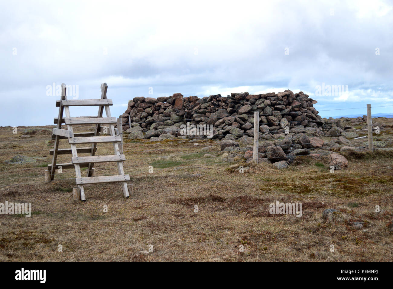 The Dry Stone Shelter and Triangulation Point on the Summit of the ...