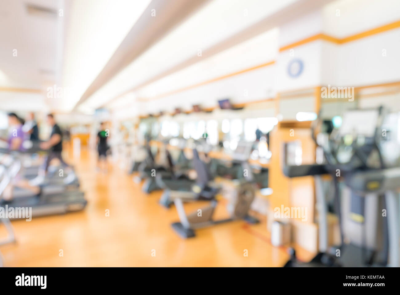Abstract blurred background: fitness center gym club Stock Photo - Alamy