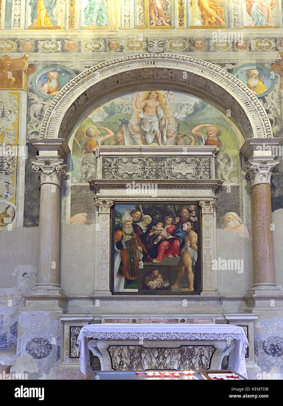 Verona Veneto Italy. Basilica of San Zeno, also known as Saint Zeno Maggiore or San Zenone UNESCO World Heritage Site. Is one of the most important ex Stock Photo