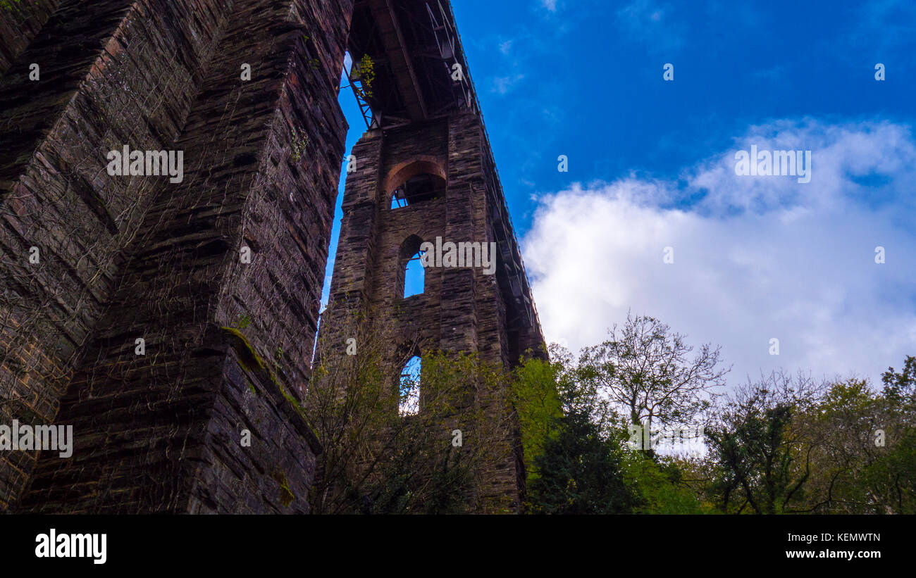 Historic grade 2 listed building, The railway bridge at St Pinnock Stock Photo