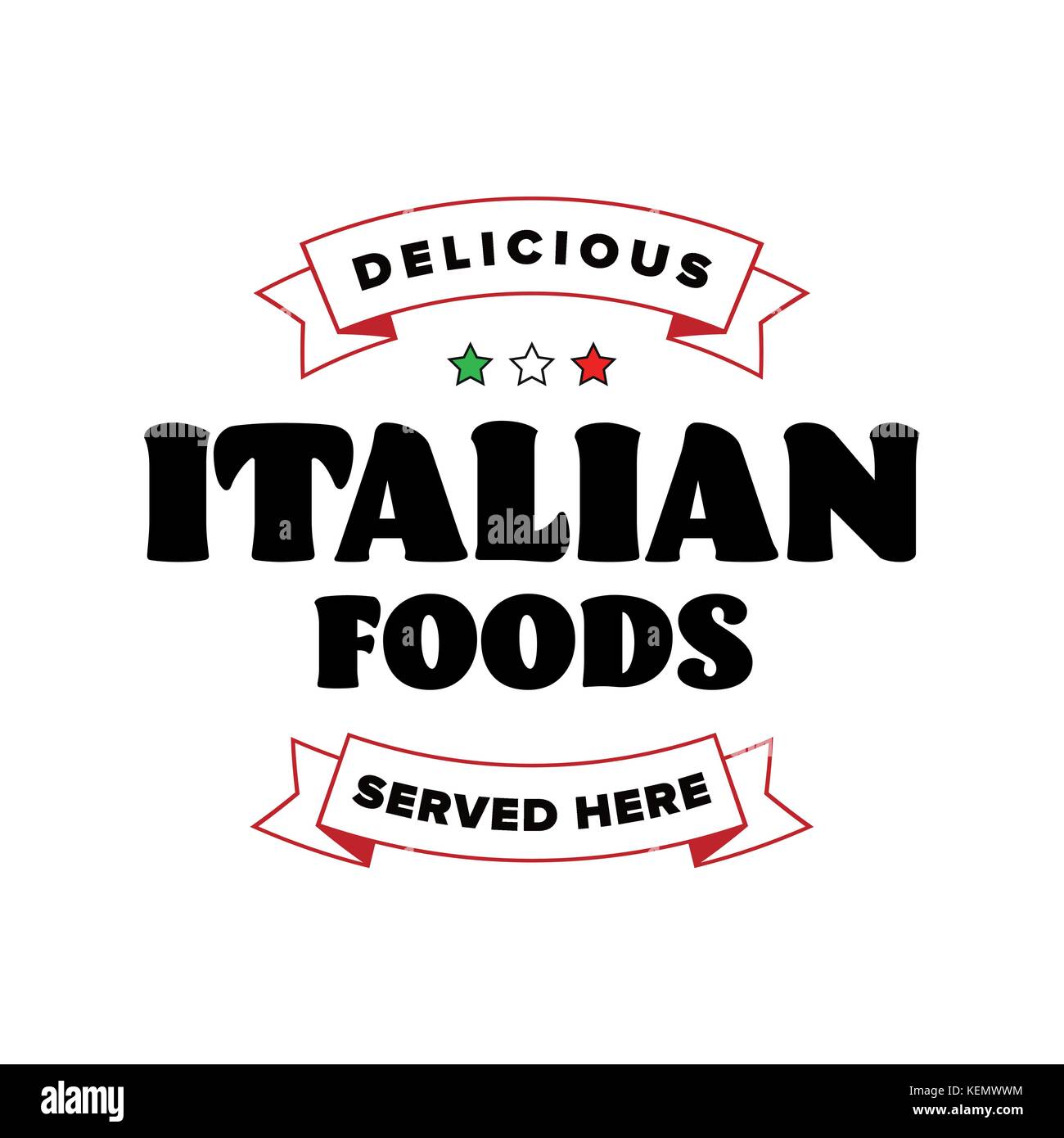 Italian Foods sign logo Stock Vector