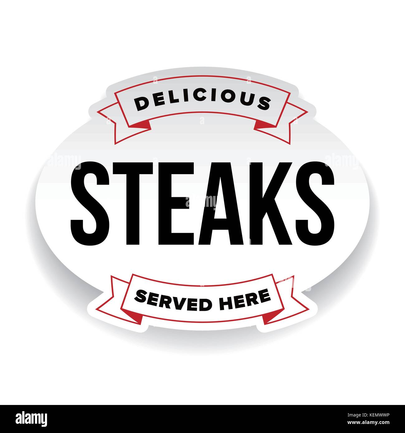 Steaks vintage stamp sticker Stock Vector