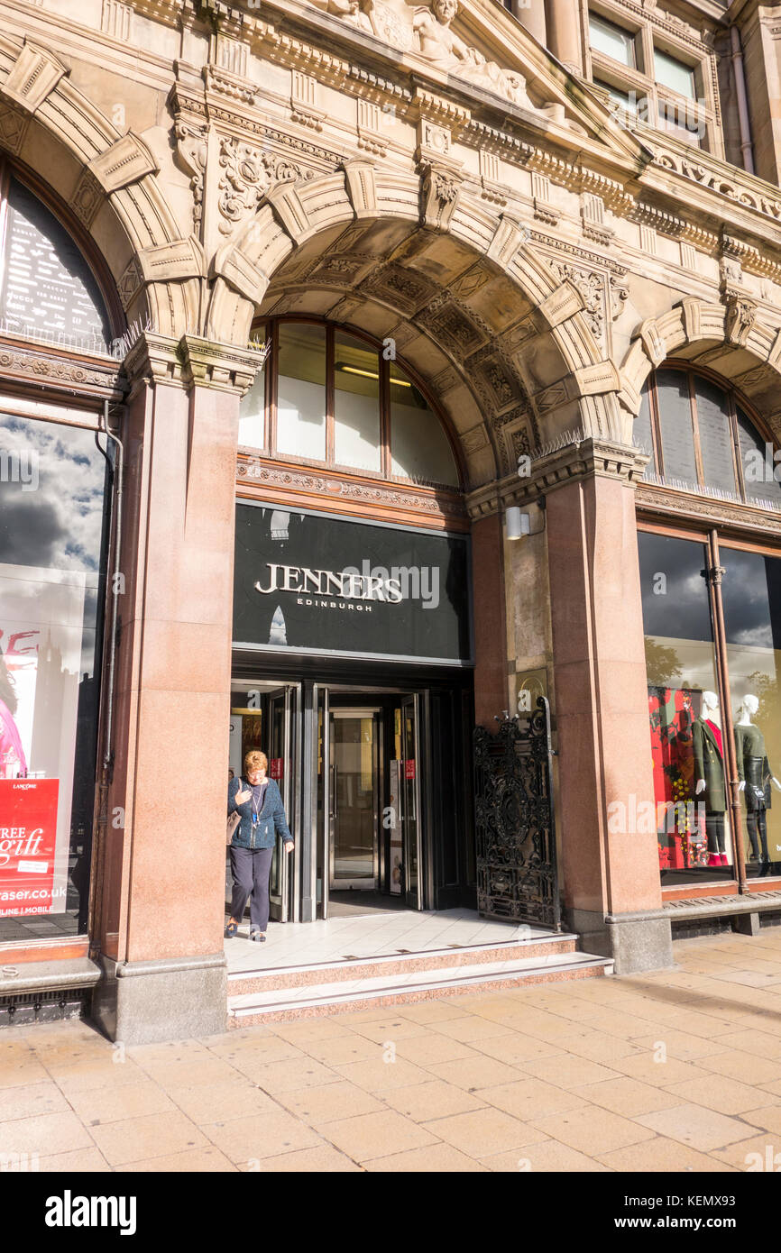 Jenners department store entrance, Edinburgh, Scotland, UK Stock Photo ...
