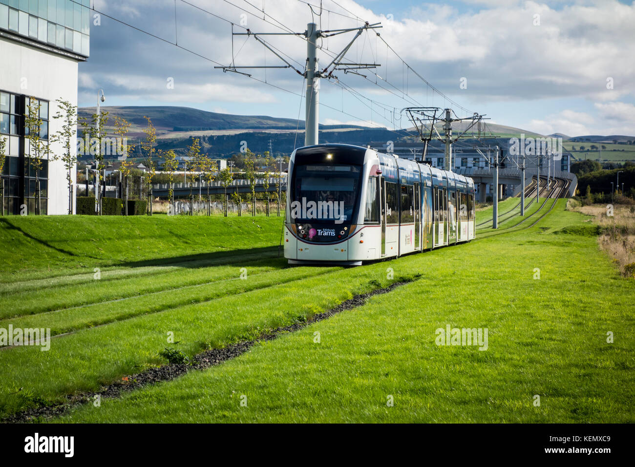 Edinburgh Tram at Edinburgh Park Central. Scotland, UK Stock Photo Alamy