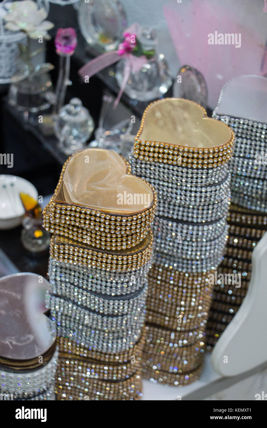 Colorful decorative objects in the shape of a heart Stock Photo Alamy