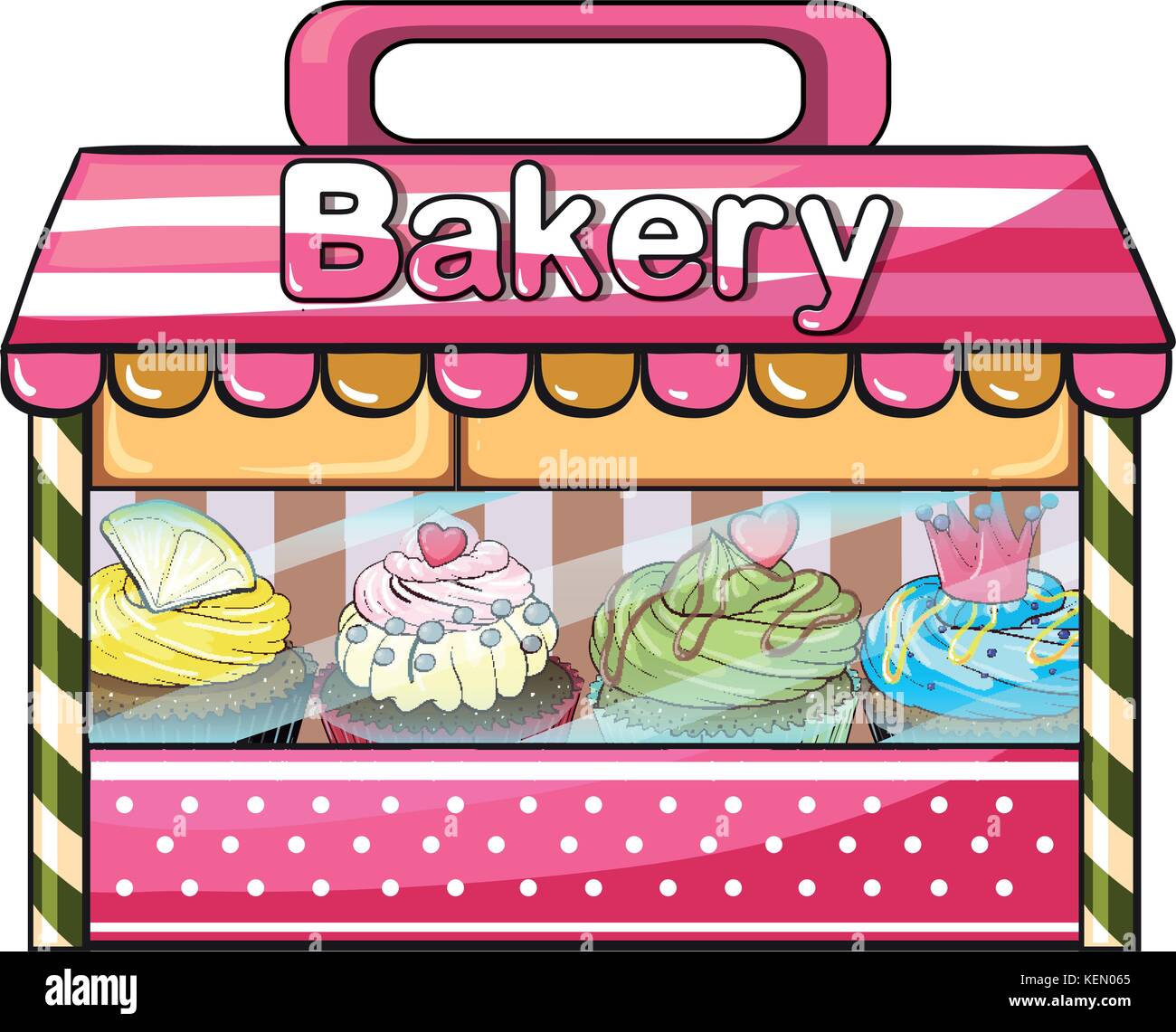 Selling cakes and pastries Stock Vector Images - Alamy