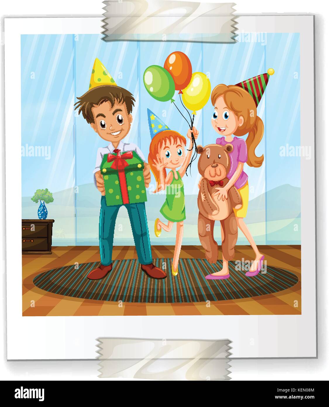 A family picture on a white background Stock Vector Image & Art - Alamy