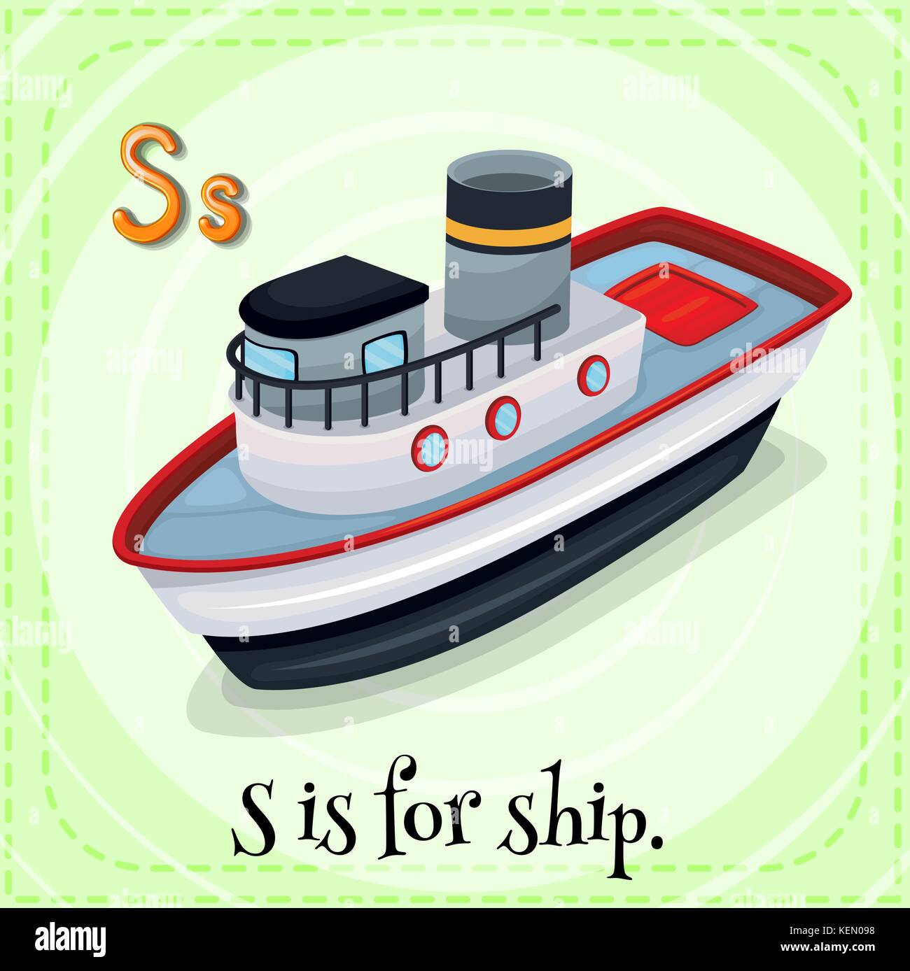 Illustration of a letter S is for ship Stock Vector Image & Art Alamy