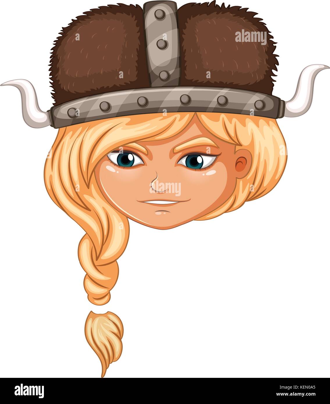 Illustration of a girl viking Stock Vector