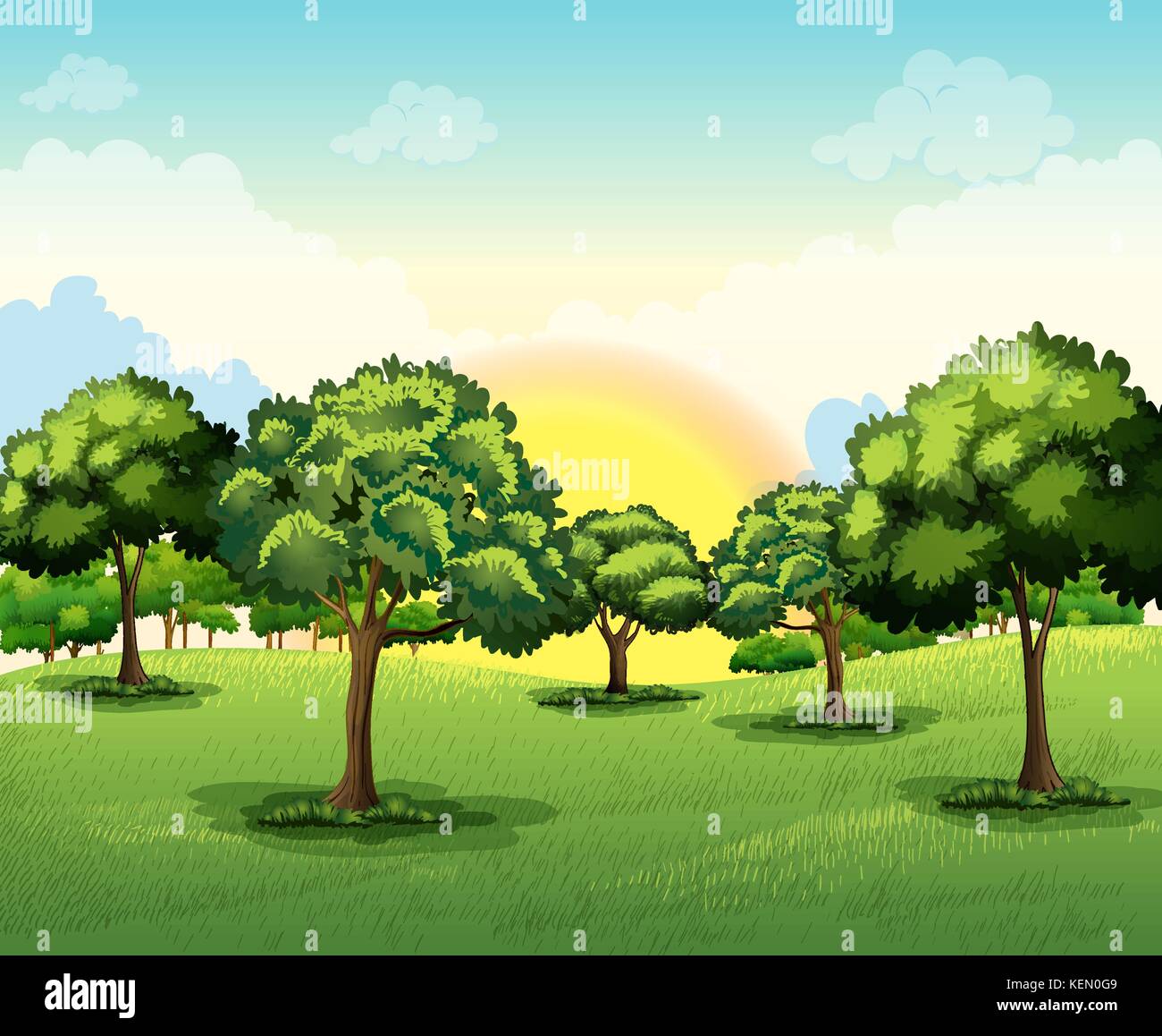 Illustration of the tall trees Stock Vector Image & Art Alamy