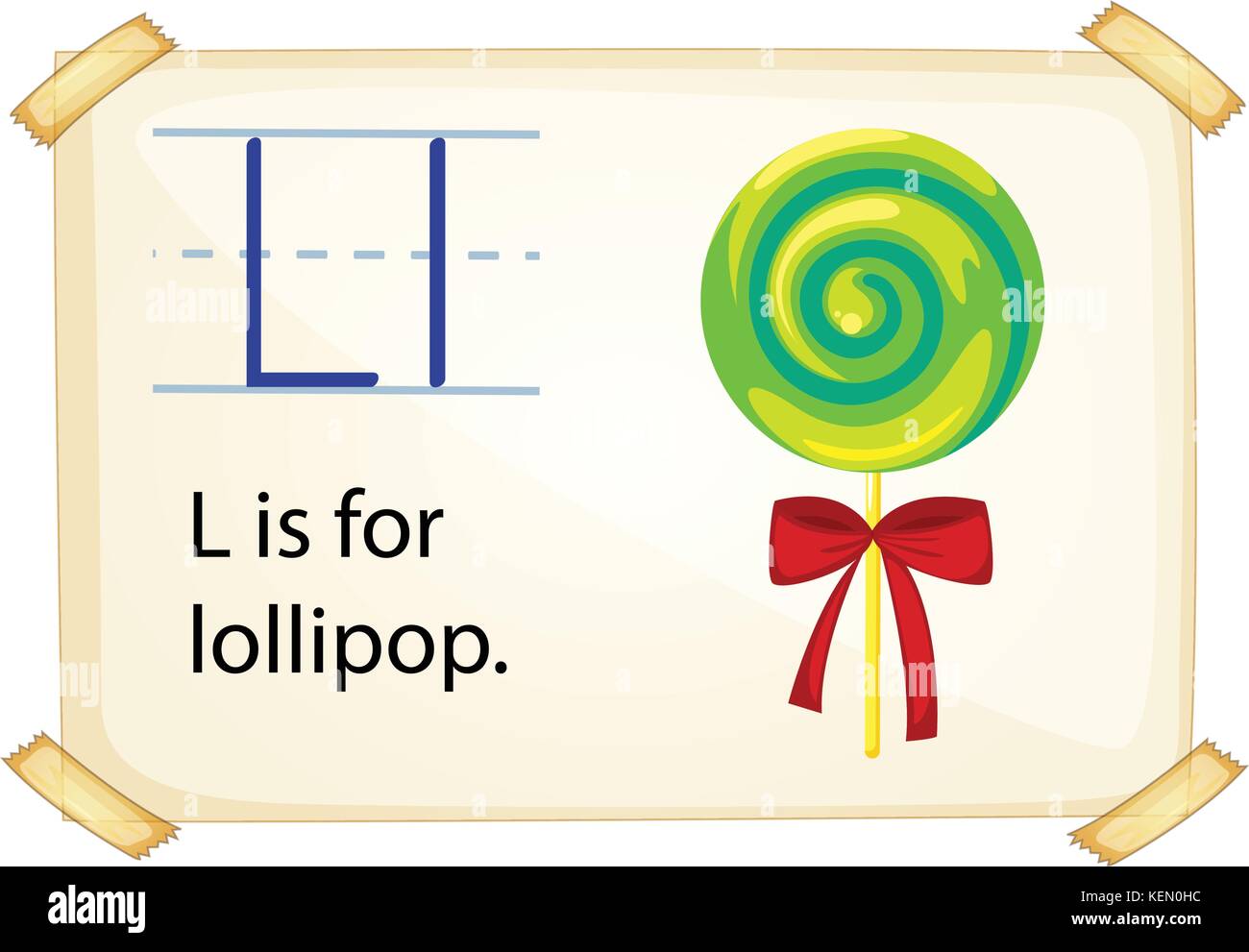 Download A letter L for lollipop on a white background Stock Vector Art & Illustration, Vector Image ...