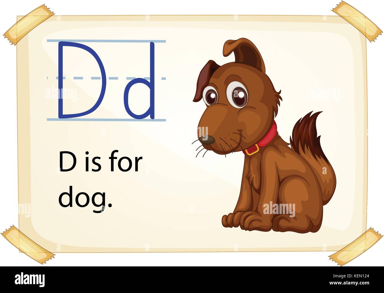 Illustration of a flashcard letter D Stock Vector Image & Art - Alamy