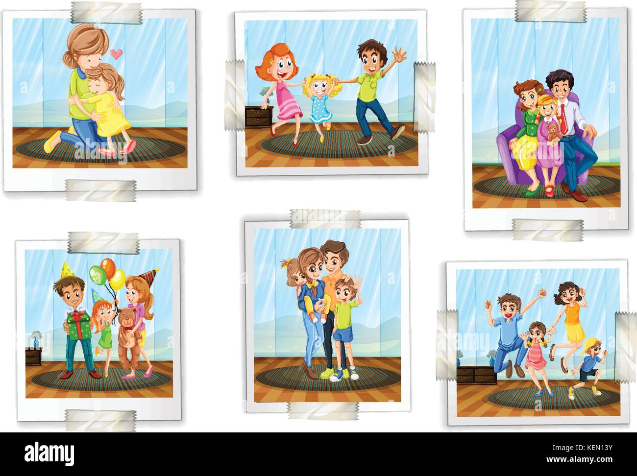 Set of family photos on a white background Stock Vector Image & Art - Alamy