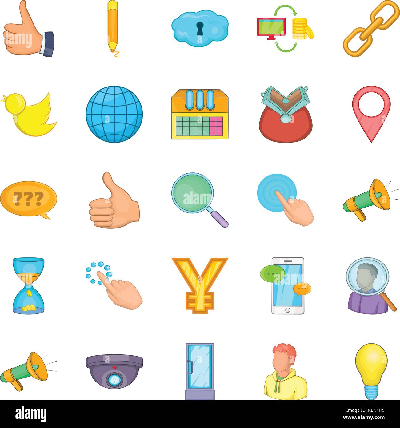 Business strategy icons set, cartoon style Stock Vector Image & Art - Alamy