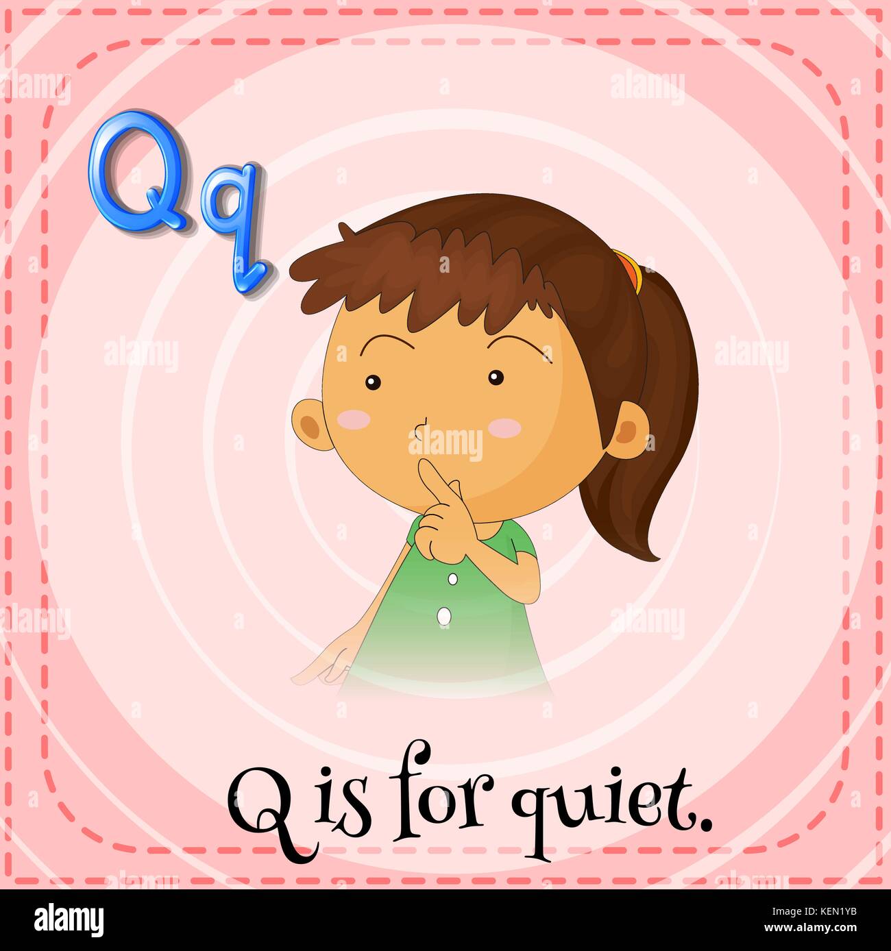 Download Illustration of a letter q is for quiet Stock Vector Image & Art - Alamy