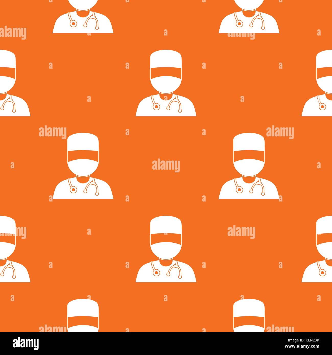 Doctor with mask pattern seamless Stock Vector