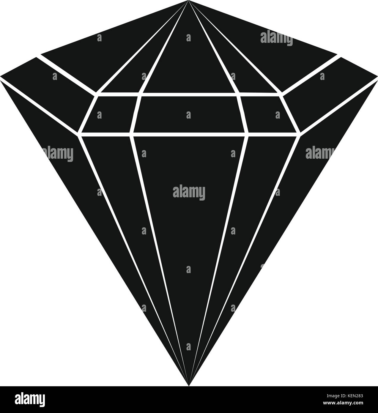 Diamond icon, simple style Stock Vector Image & Art - Alamy