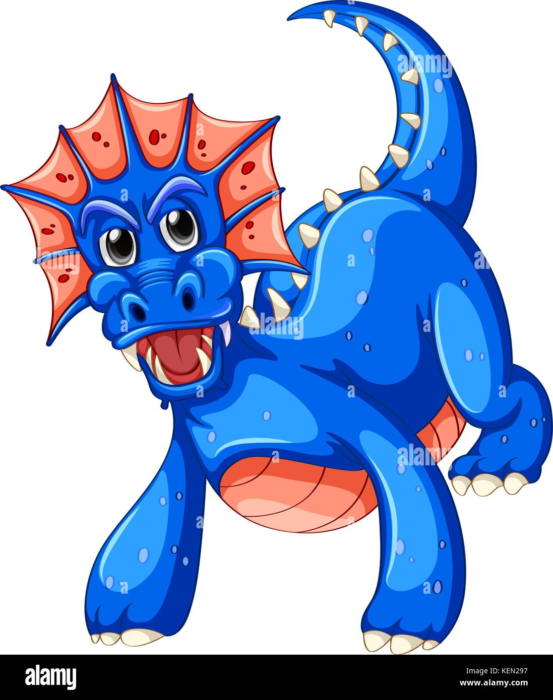 Illustration of a closeup blue dragon Stock Vector Image & Art - Alamy