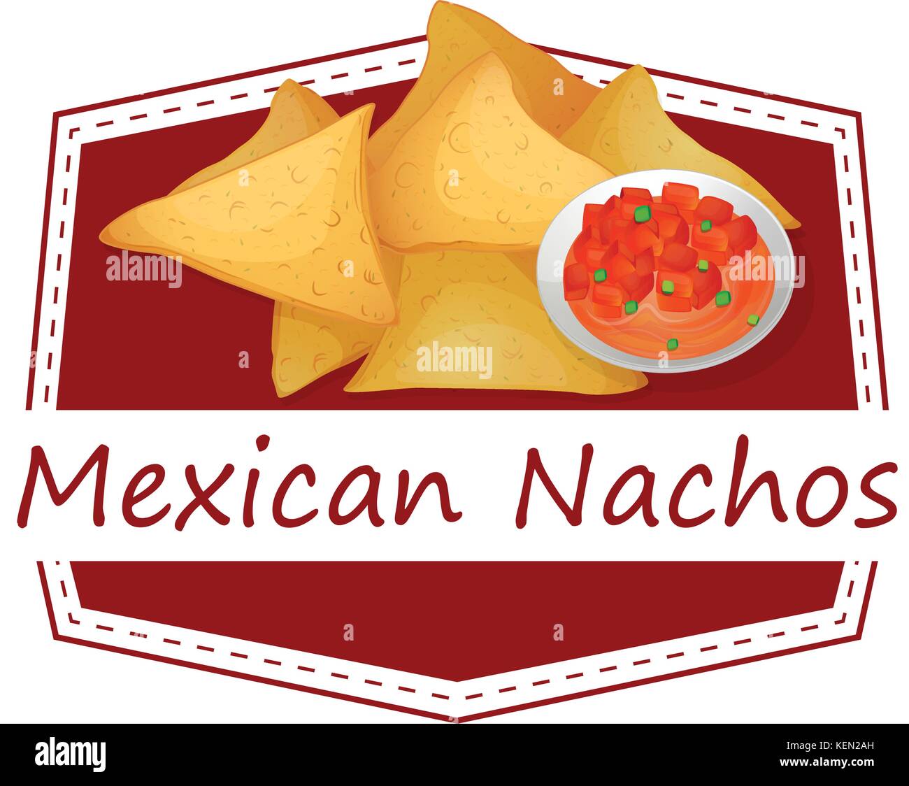 Illustration of mexican nachos Stock Vector