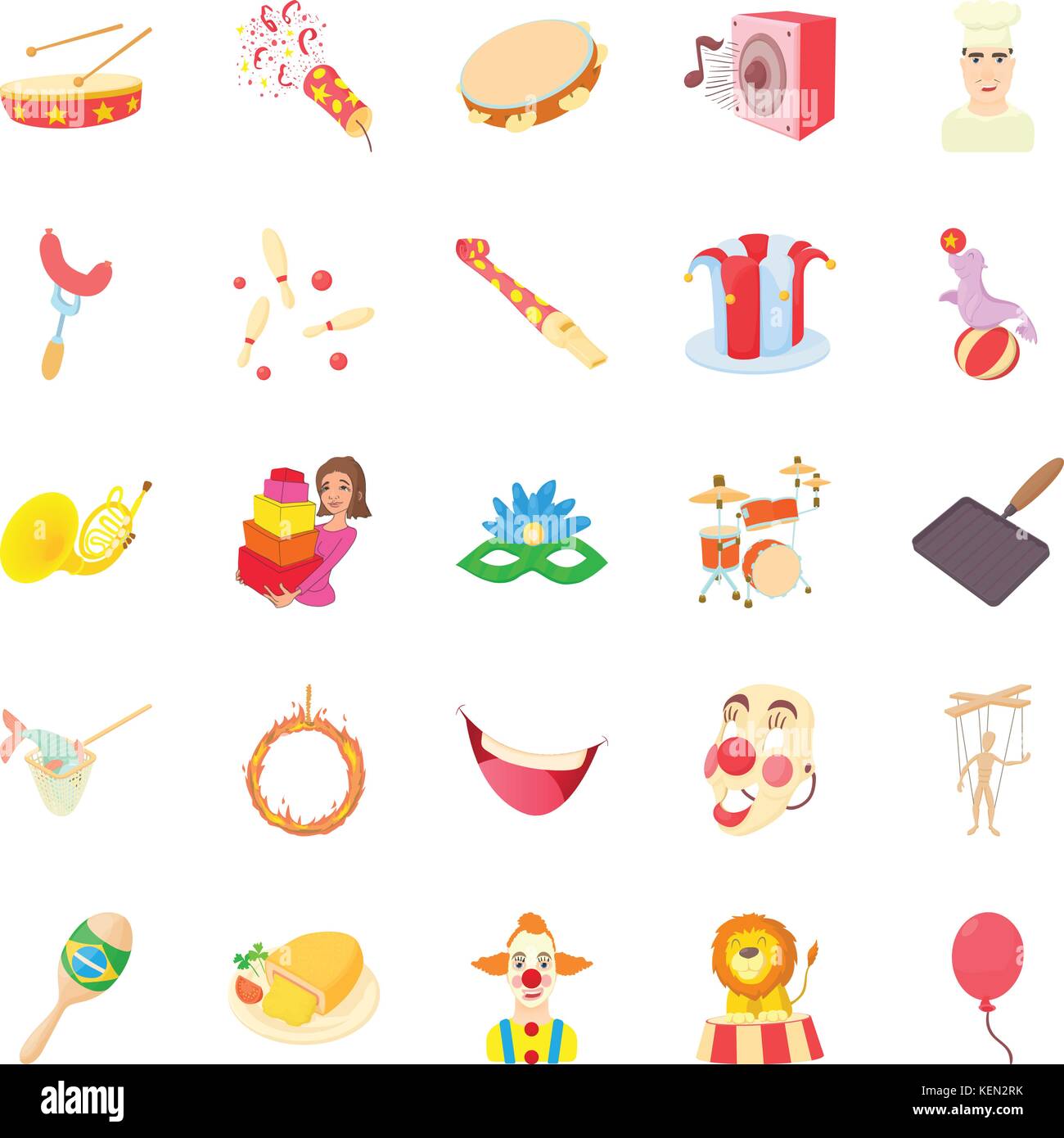 Avocation icons set, cartoon style Stock Vector Image & Art - Alamy