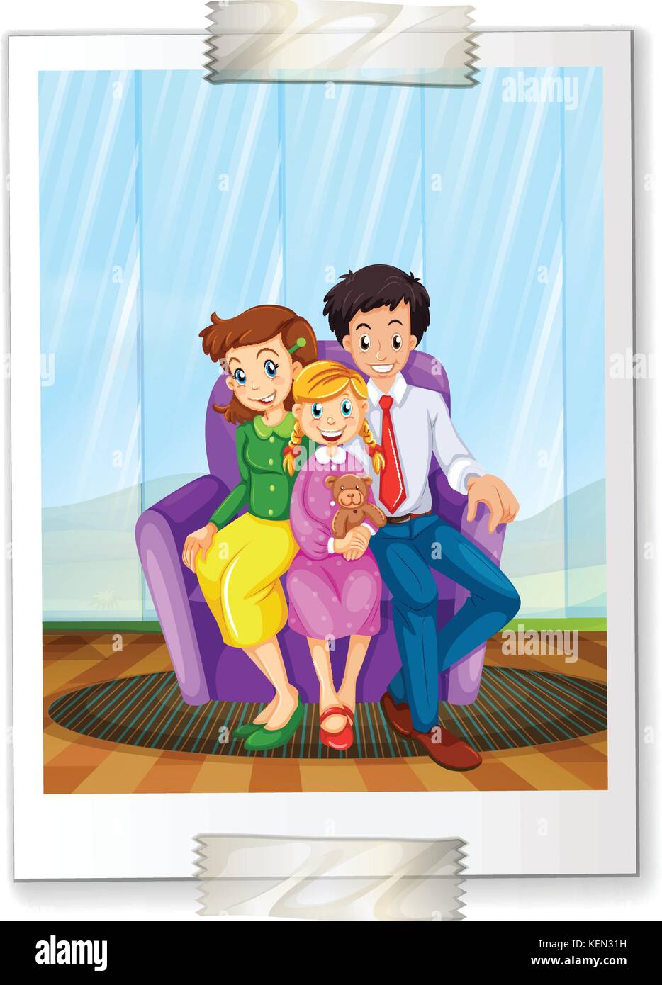 A family picture on a white background Stock Vector Image & Art - Alamy