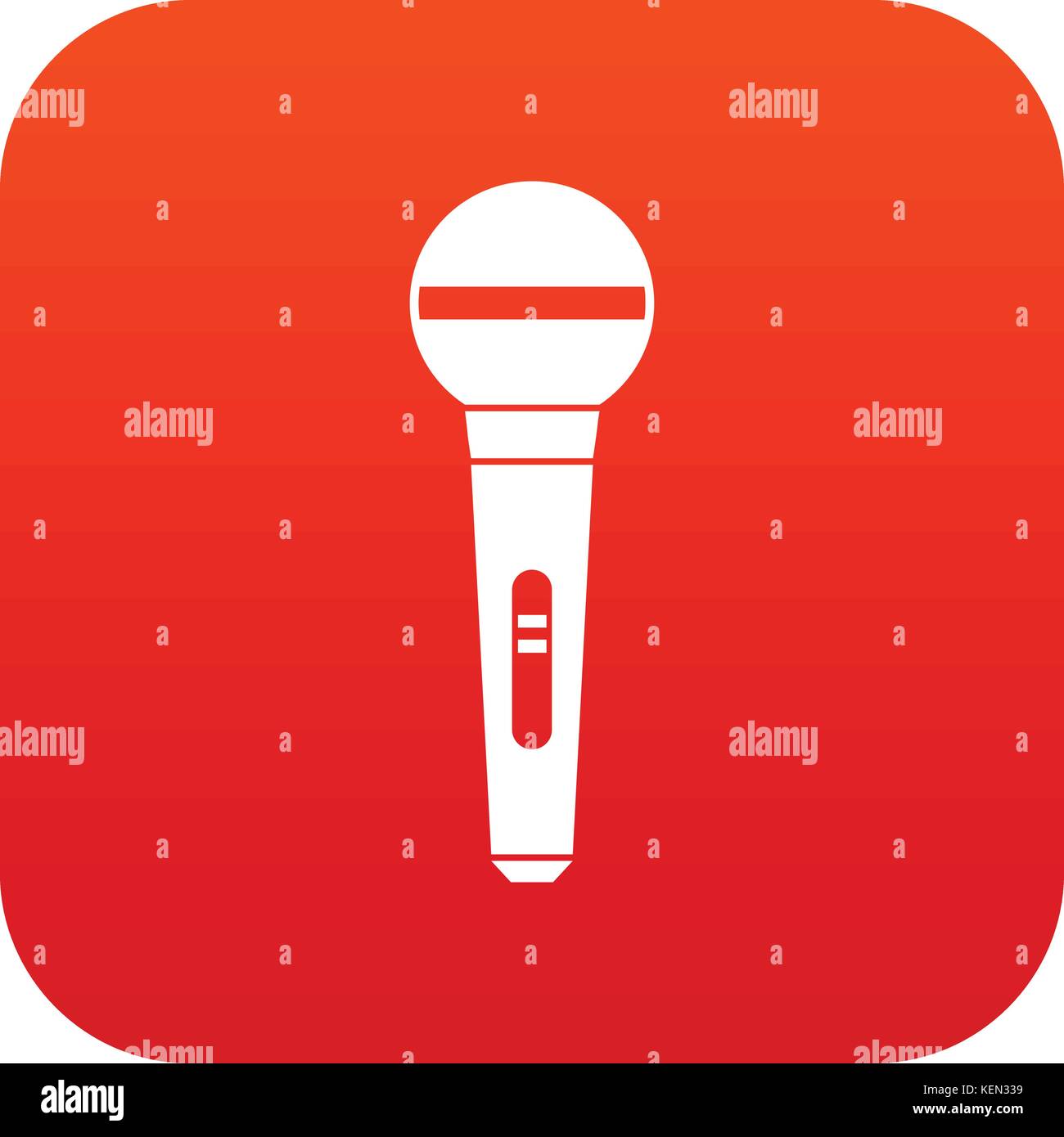 Microphone icon digital red Stock Vector Image & Art - Alamy