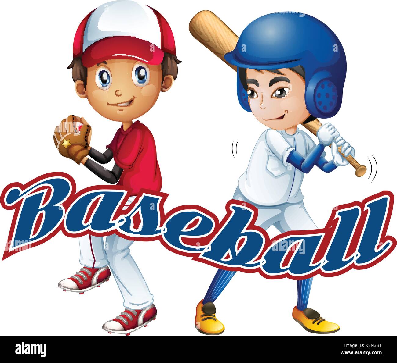 Baseball themed boys with text Stock Vector Image & Art - Alamy