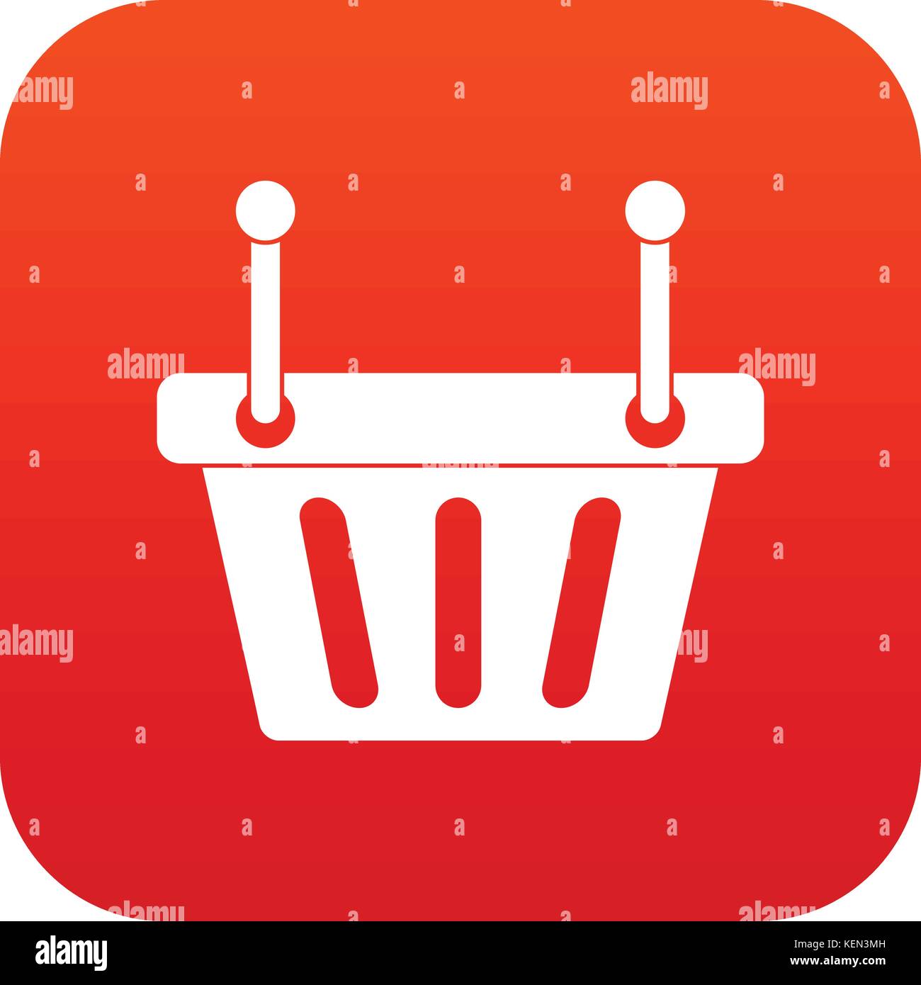 Shopping cart icon digital red Stock Vector Image & Art - Alamy