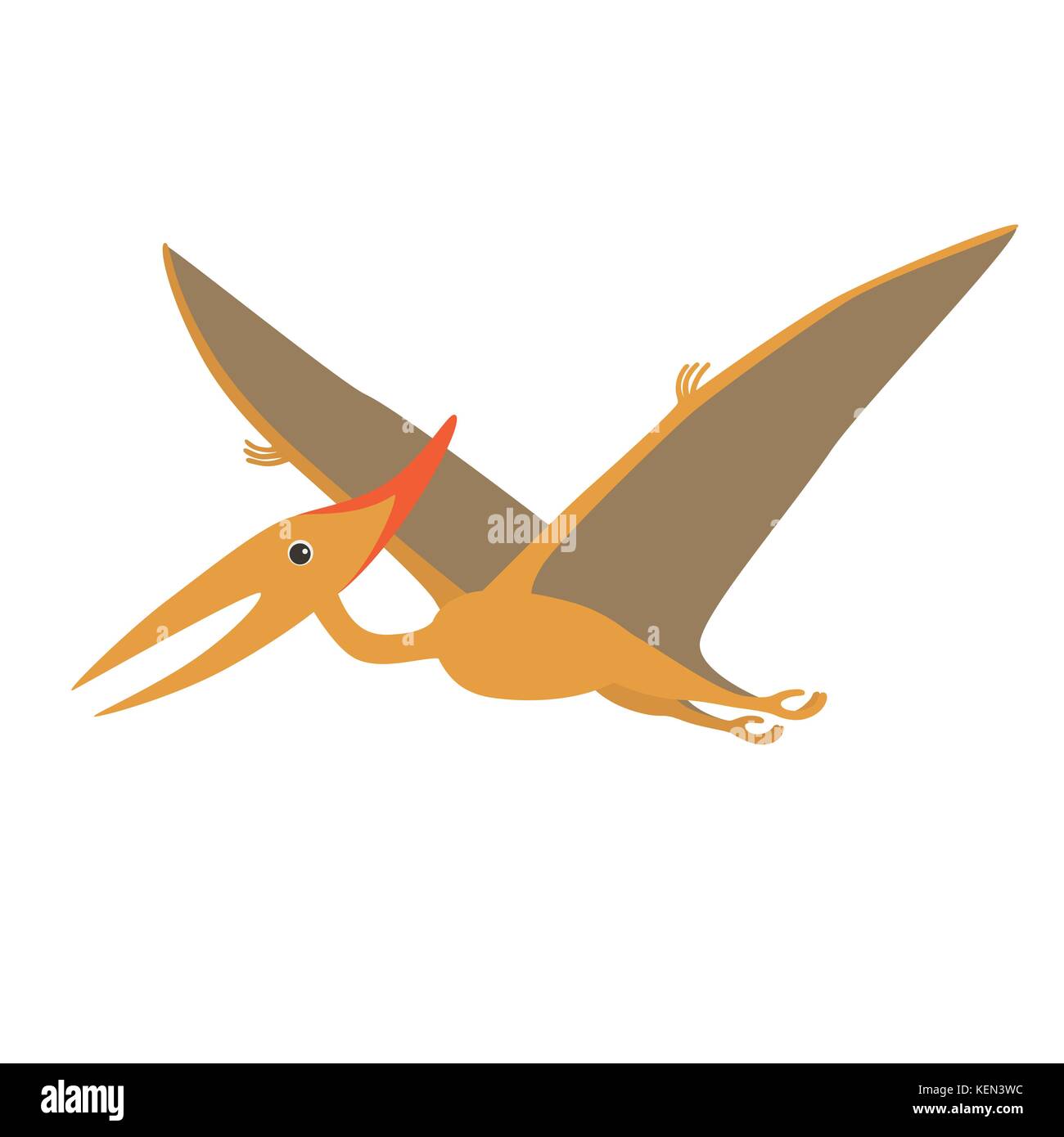 cartoon dino pteranodon Stock Vector