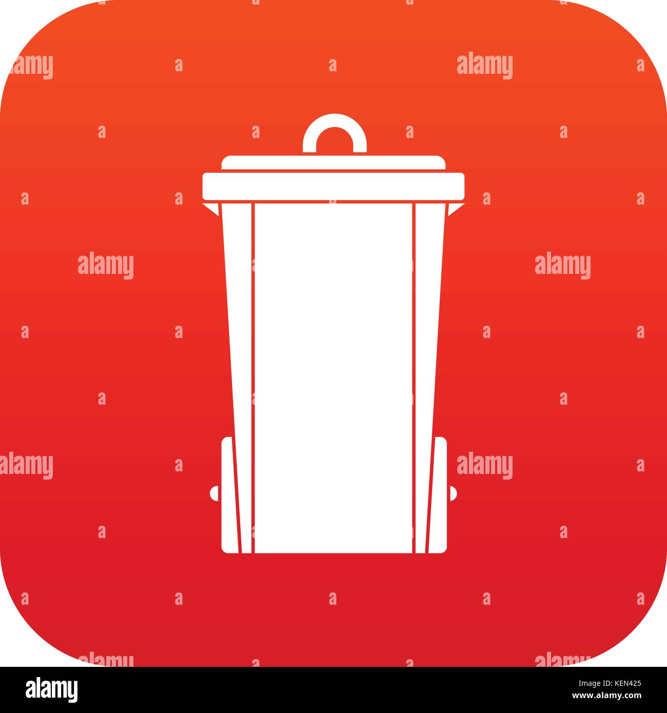 Garbage bin icon digital red Stock Vector Image & Art Alamy
