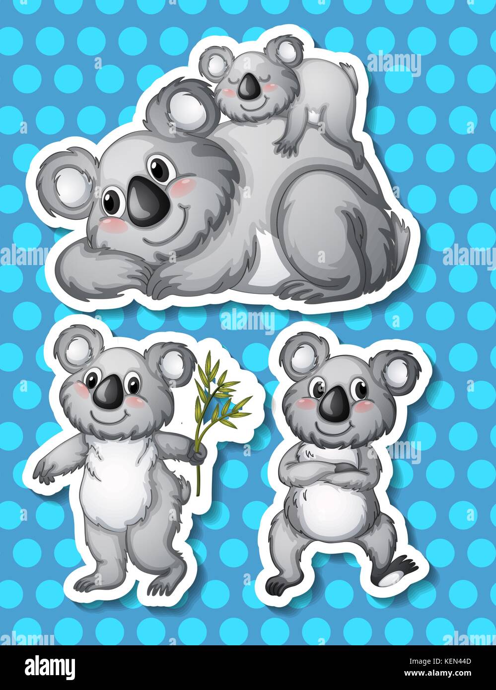 Illustration of koala with background Stock Vector Image & Art - Alamy