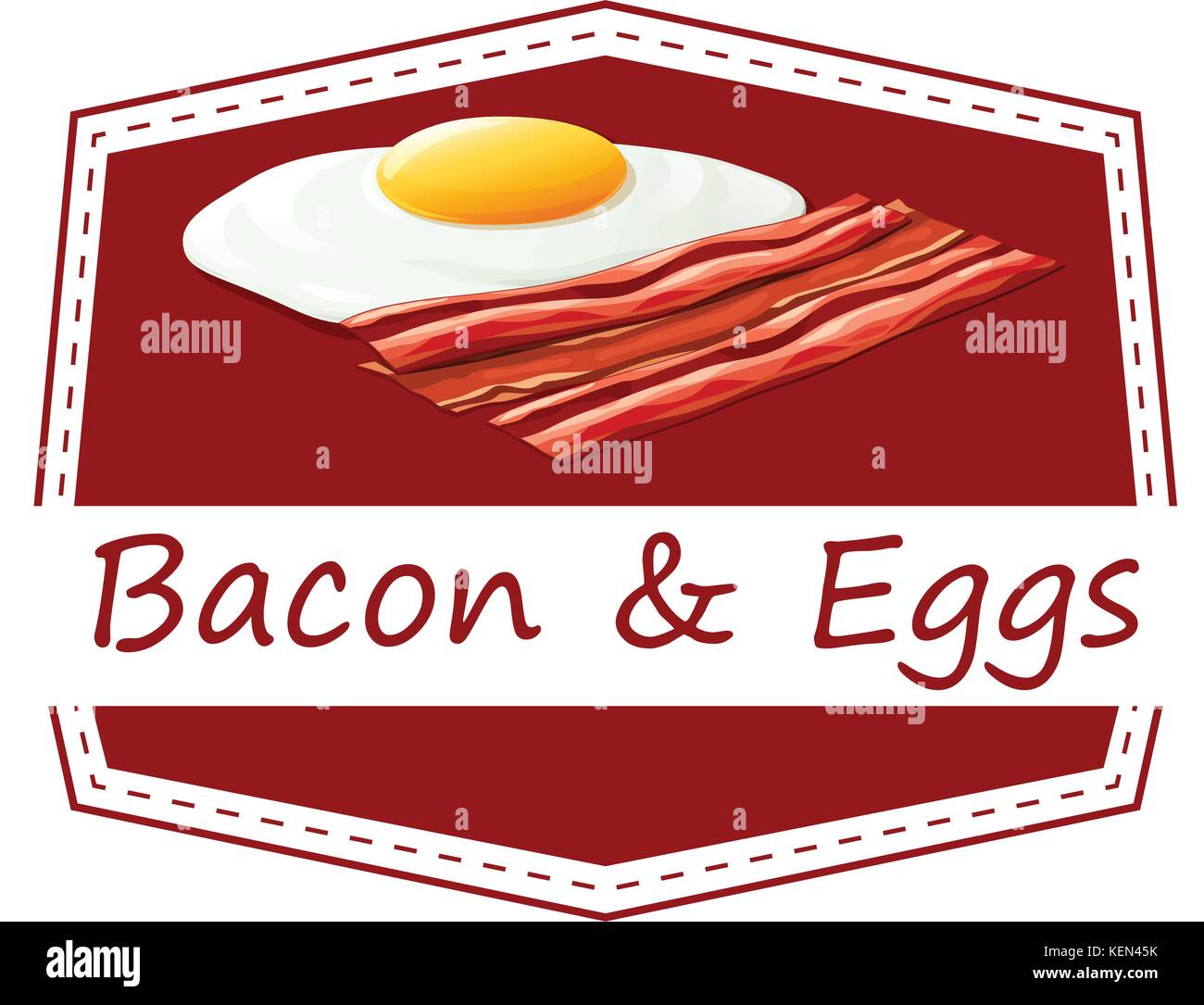 Illustration of bacon and eggs Stock Vector Image & Art Alamy