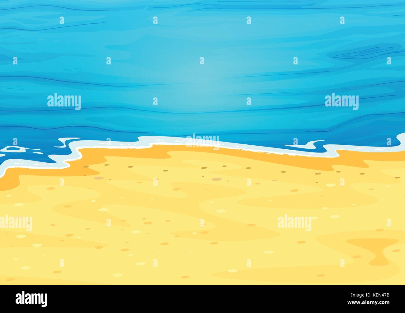 Illustration of a beautiful view of the beach Stock Vector Image & Art ...