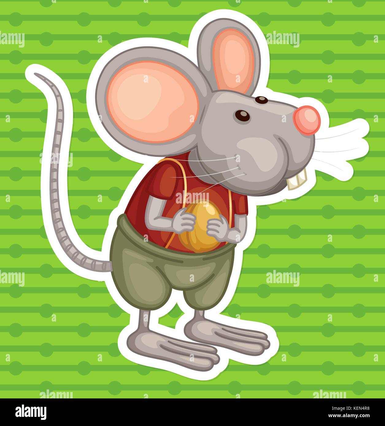 Illustration of a close up mouse Stock Vector